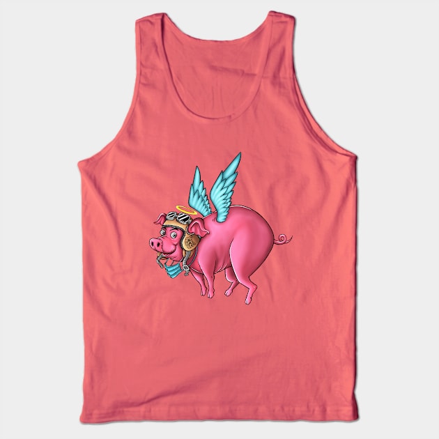 Angel Pig Tank Top by DMD Art Studio